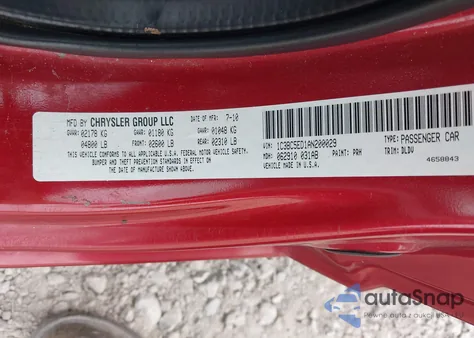 2010 Chrysler Sebring Touring z USA, uszkodzony, nr VIN 1C3BC5ED1AN200029